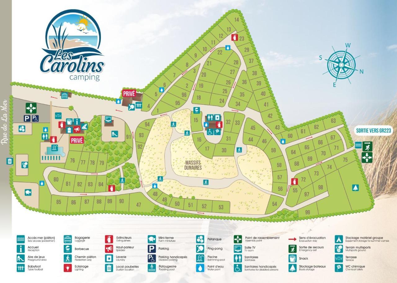 Camping Les Carolins Saint-Lô-d’Ourville Kültér fotó